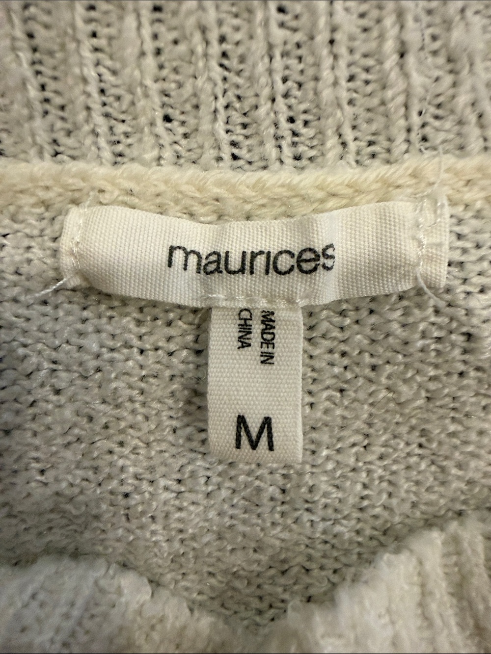 Maurices Cozy Cream Sweater with Pumpkin Motif Size Medium - Picture 6 of 9
